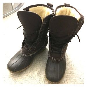 Llbean shearling snow boots